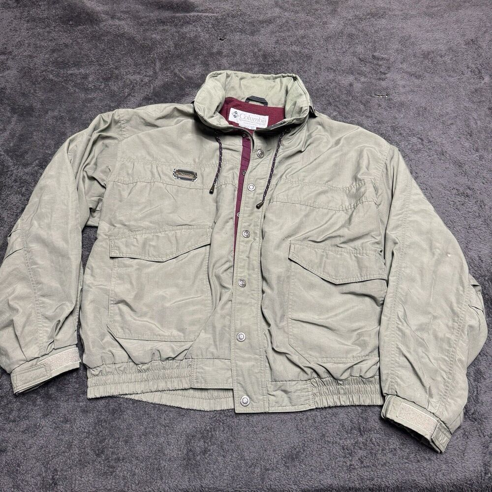 Vintage Columbia Mens XL Radial Sleeve Jacket 90s Green Purple Trim Outdoor Gear